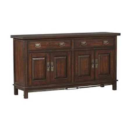 4-Door Dining Buffet with Removable Wine Rack